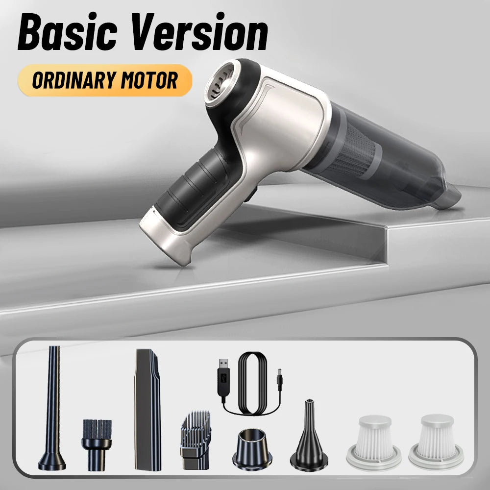 2-in-1 Car Vacuum Cleaner & Blower – 95000PA Wireless Handheld Vacuum