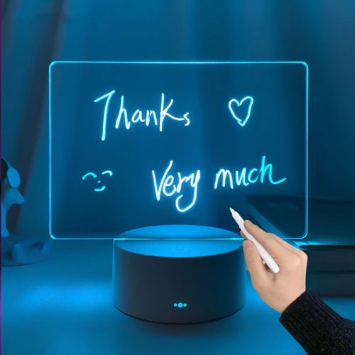 Rewritable LED Message Board Night Light – 7 Colours, 2 Modes & Erasable