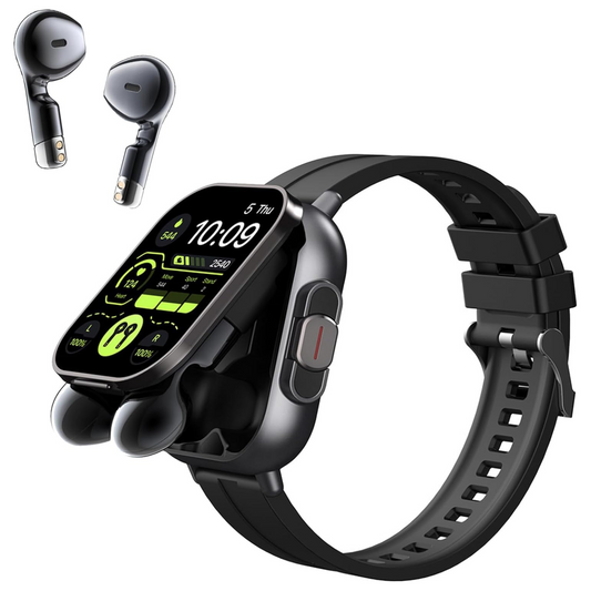 2-in-1 Smartwatch with Integrated Bluetooth Earbuds – HD Fitness Watch