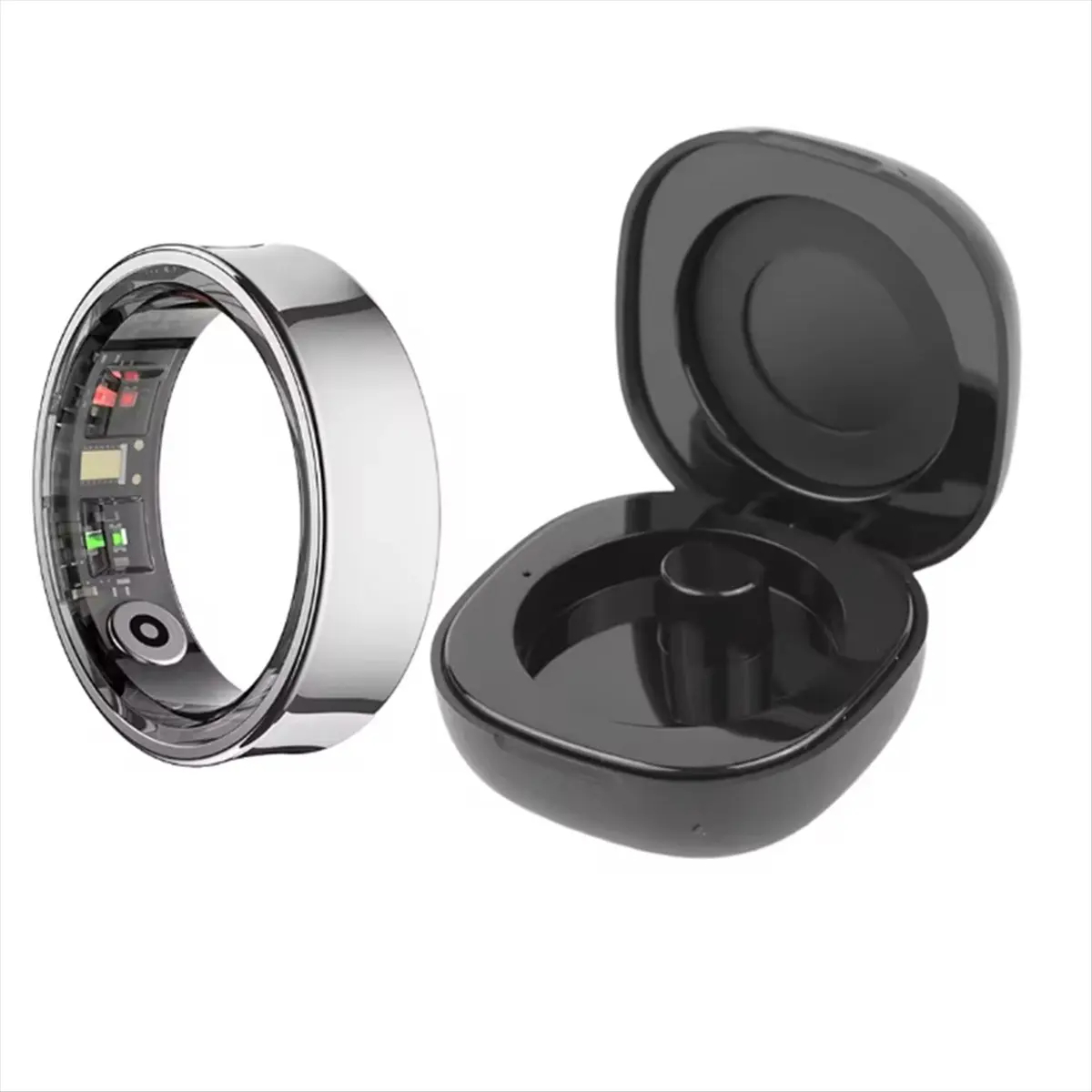 Smart Fitness Ring with Charging Case – Sleep, Heart Rate & Activity Tracker