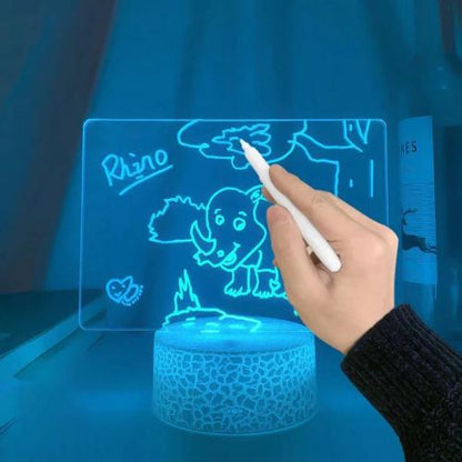 Rewritable LED Message Board Night Light – 7 Colours, 2 Modes & Erasable