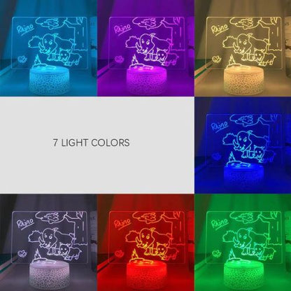 Rewritable LED Message Board Night Light – 7 Colours, 2 Modes & Erasable