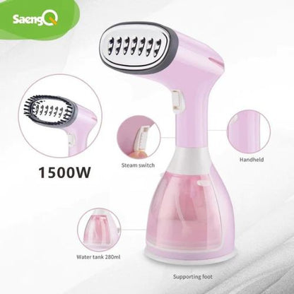 1500W Handheld Portable Garment Steamer – Heats in 30 Seconds, 18-Min Steam