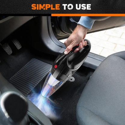 Cordless Car Vacuum Cleaner with Charging Cable – Handheld, Portable, Reusable Filter