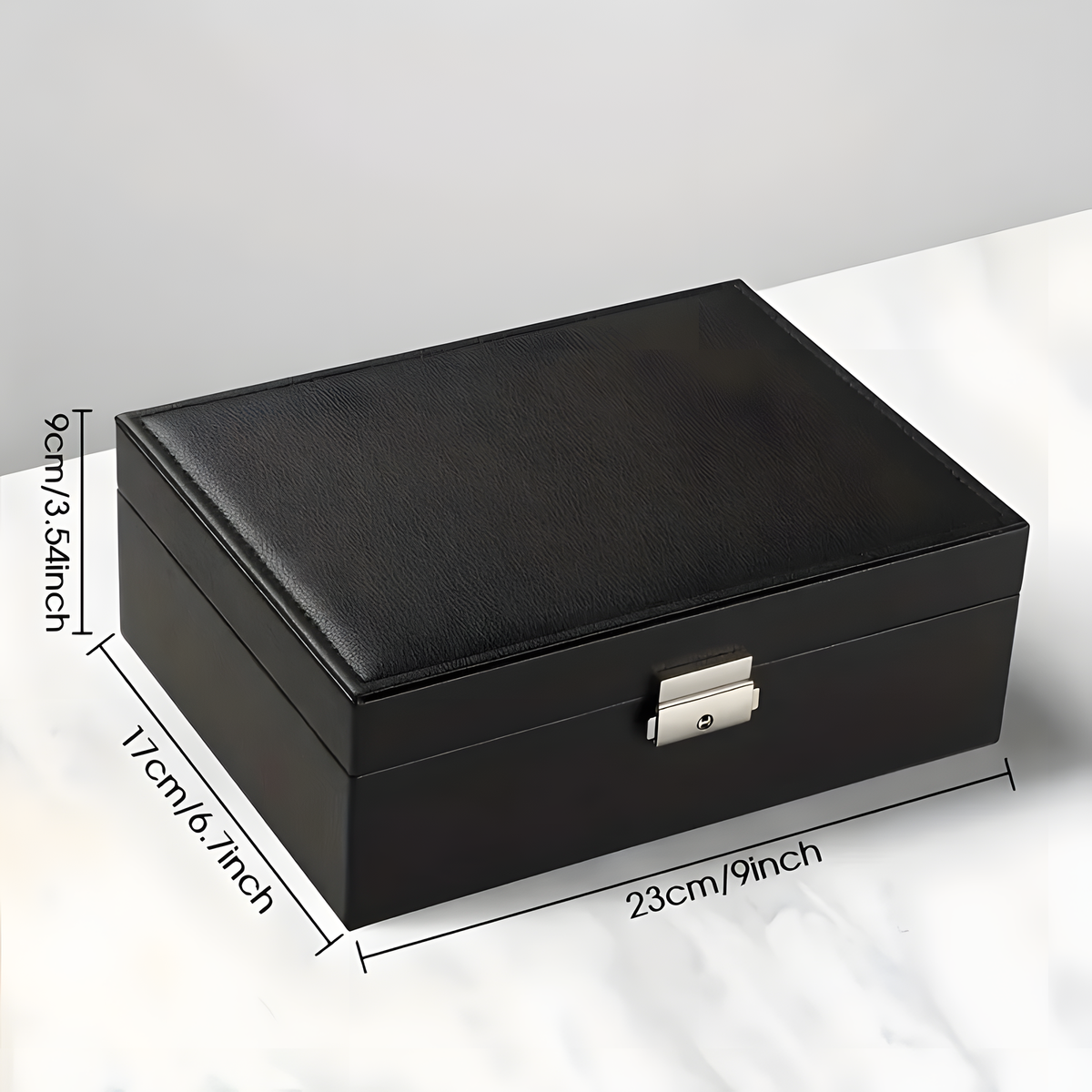 Three-Layer Jewelry Organizer Box – Structured Case with Drawers & Ring Rolls