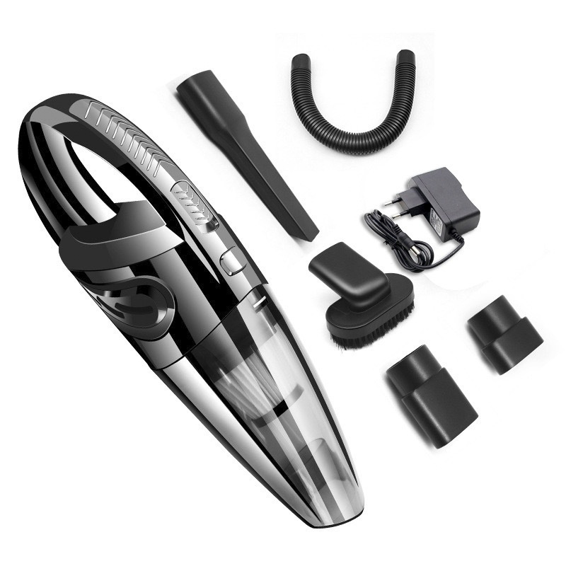 Cordless Car Vacuum Cleaner with Charging Cable – Handheld, Portable, Reusable Filter