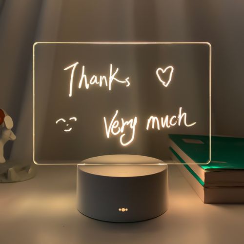 Rewritable LED Message Board Night Light – 7 Colours, 2 Modes & Erasable