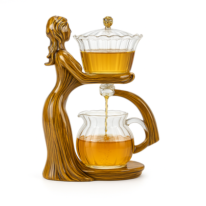 Semi-Automatic Glass Teapot – One-Press Brewing for Loose Leaf Tea