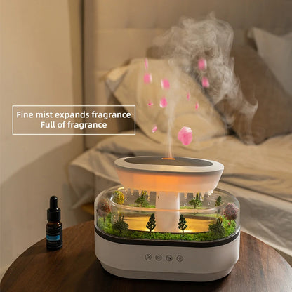 Rain Cloud Aroma Diffuser – Ultrasonic Essential Oil Diffuser & Humidifier with 7 Night Lights