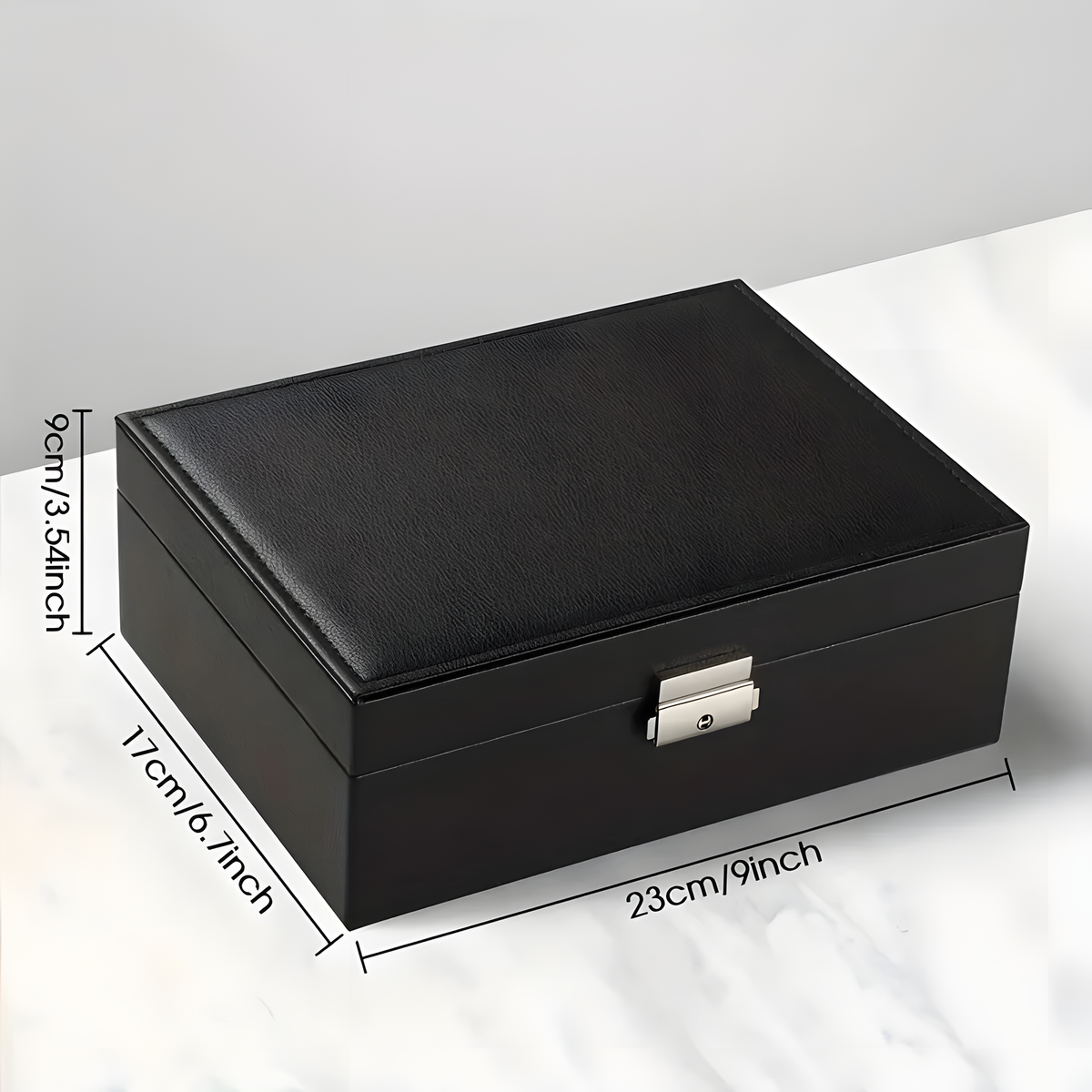 Three-Layer Jewelry Organizer Box – Structured Case with Drawers & Ring Rolls