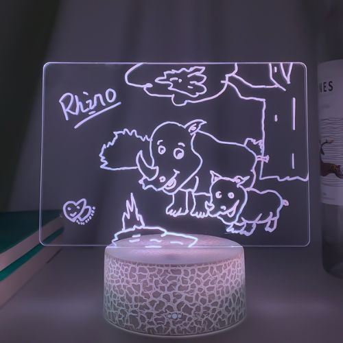 Rewritable LED Message Board Night Light – 7 Colours, 2 Modes & Erasable