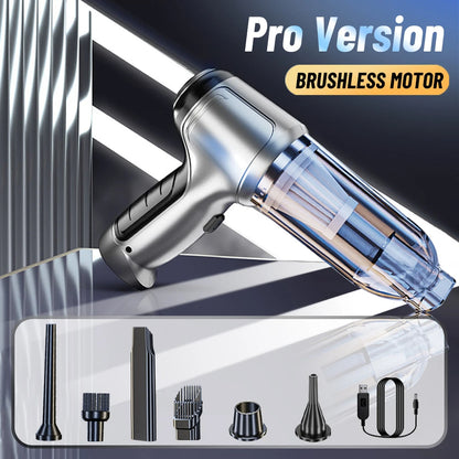 2-in-1 Car Vacuum Cleaner & Blower – 95000PA Wireless Handheld Vacuum
